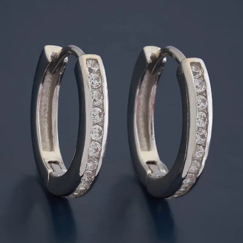 Best hoop earrings with asymmetrical designs for a fashion-forward, avant-garde look-92.5 Silver Earring 176615