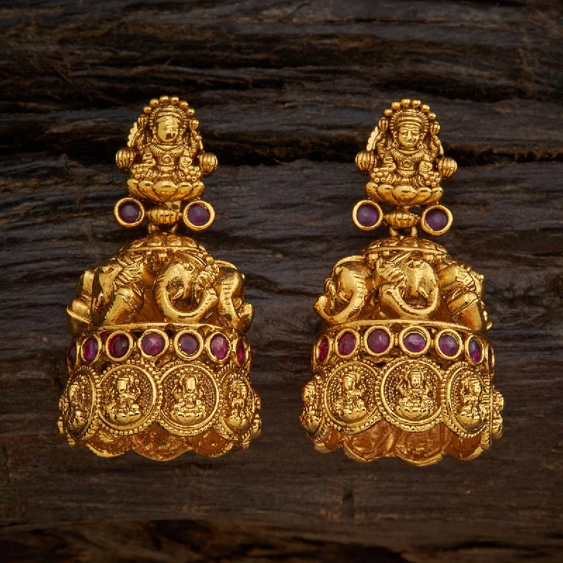 Best hoop earrings with gold-plated finishes for an affordable luxury vibe-Antique Earring 145756