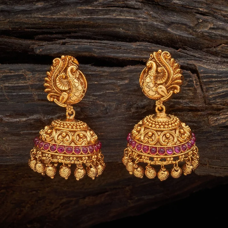 Hoop earrings with multi-tone finishes for a colorful and layered effect-Antique Earring 151784