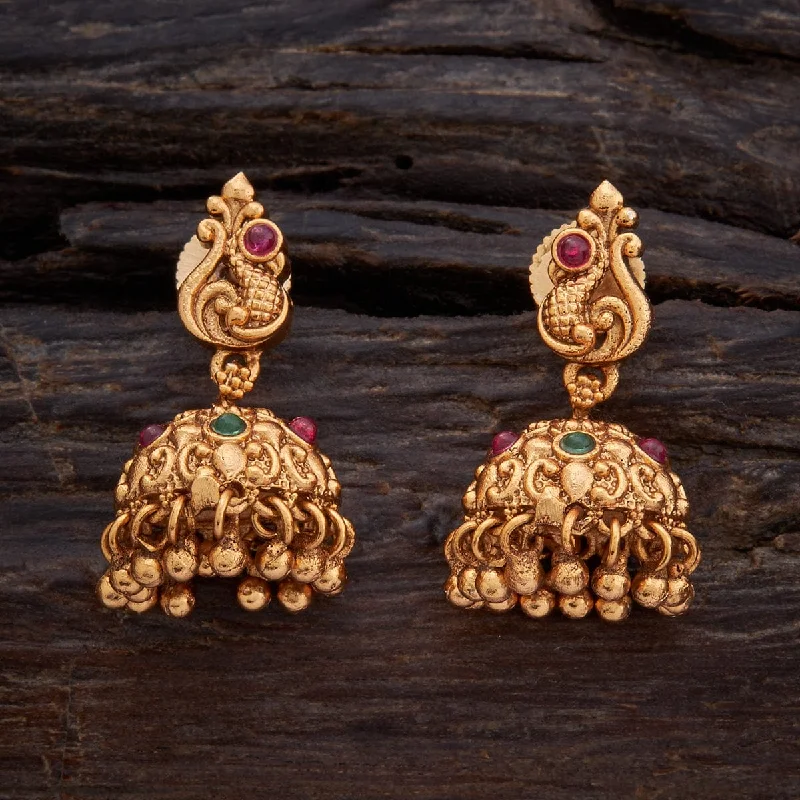 Hoop earrings with luxe velvet finishes for a rich and luxurious touch-Antique Earring 153345