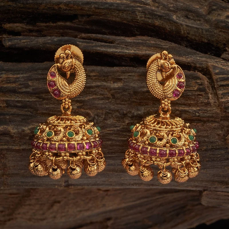 Best hoop earrings with intricate beaded details for a textured, stylish appearance-Antique Earring 172307