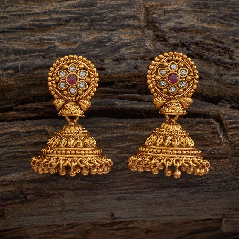 Small hoop earrings for a delicate and understated everyday wear-Antique Earring 172441