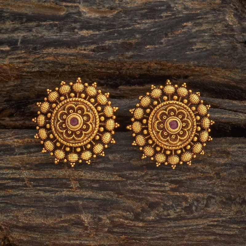 Hoop earrings with oversized designs for a bold, fashion-forward statement-Antique Earring 180525