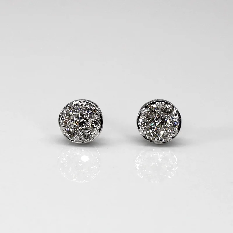 Hoop earrings with circle designs for a classic and timeless shape-Cluster Diamond Studs | 0.38ctw |