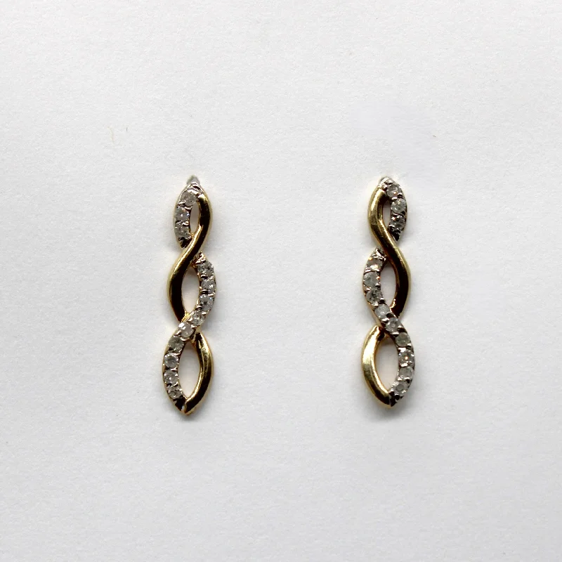 Best hoop earrings with vintage rhinestone embellishments for a retro-glam effect-Diamond Infinity Earrings | 0.24ctw |