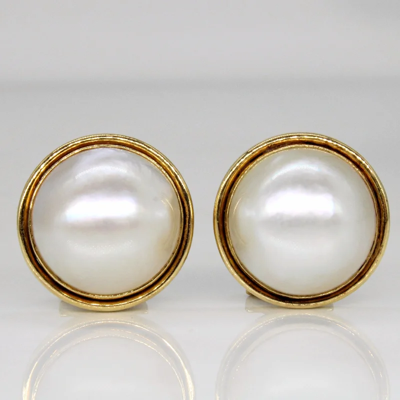 Hoop earrings with braided patterns for a detailed and textured finish-Mabe Pearl Earrings