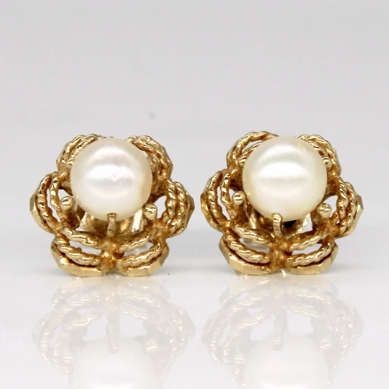 Hoop earrings with infinity loop designs for a continuous and eternal shape-Pearl Earrings