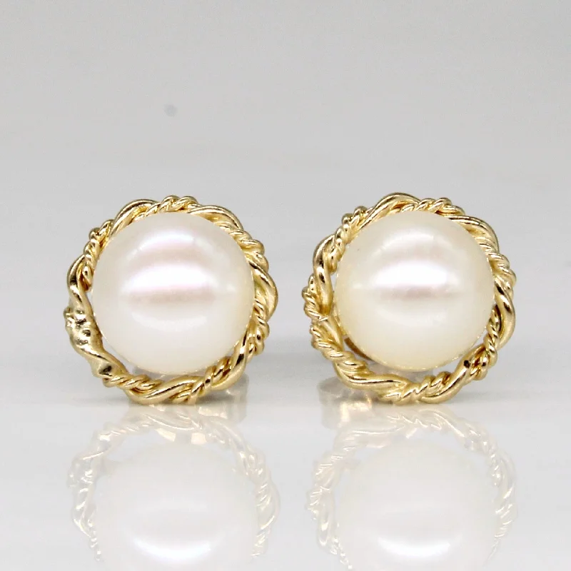 Hoop earrings with diamond-cut surfaces for added sparkle and shine-Pearl Earrings