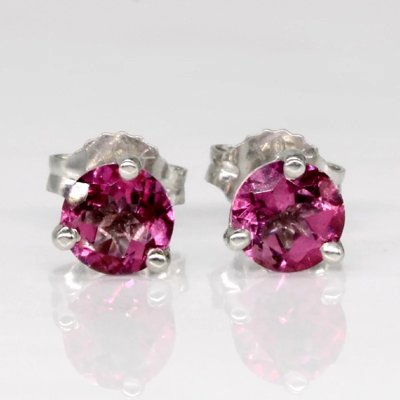 Hoop earrings with floral motifs for a feminine and nature-inspired look-Pink Topaz Earrings | 1.00ctw |