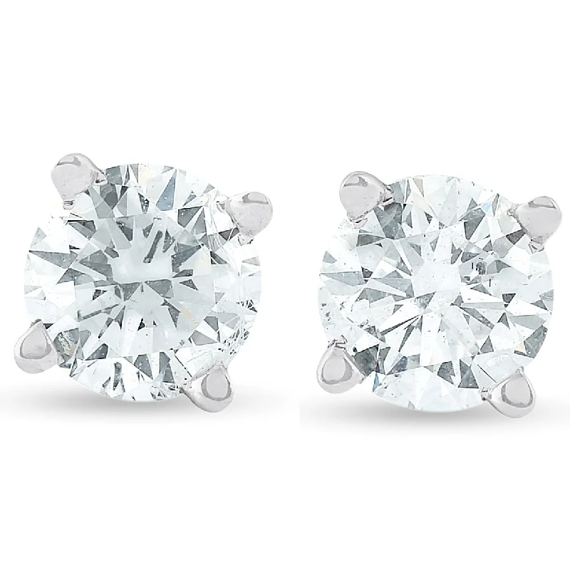 Classic hoop earrings with a thin profile for a sleek and subtle style-Platinum 1/2 ct Diamond Studs