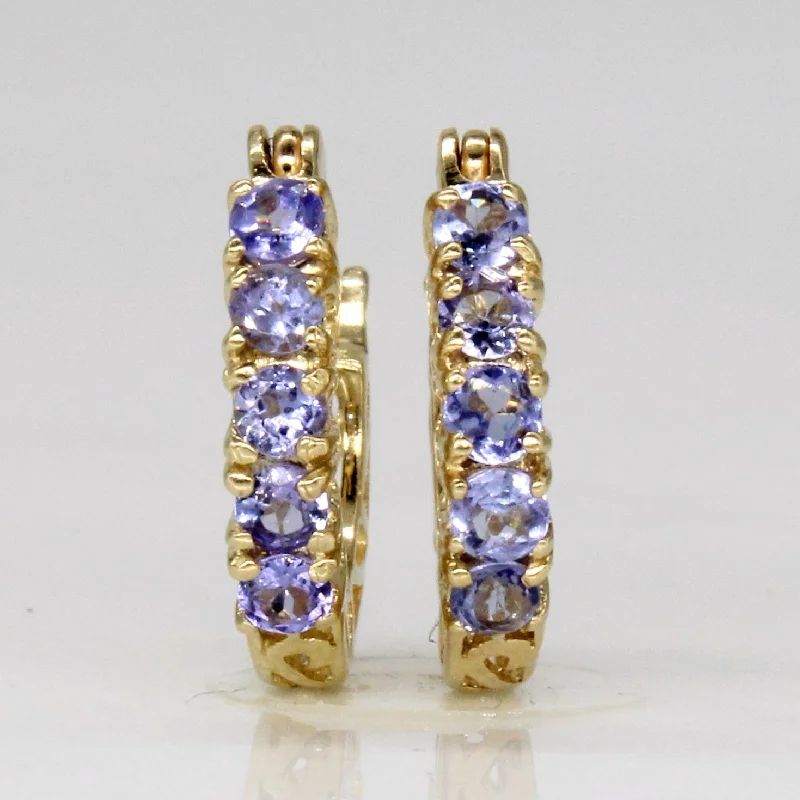 Best hoop earrings with satin ribbons for a soft, feminine appearance-Tanzanite Hoop Earrings | 0.56ctw |