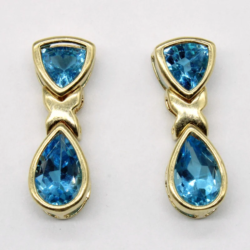 Hoop earrings with textured gold for a refined and sophisticated aesthetic-Topaz Earrings | 4.50ctw |