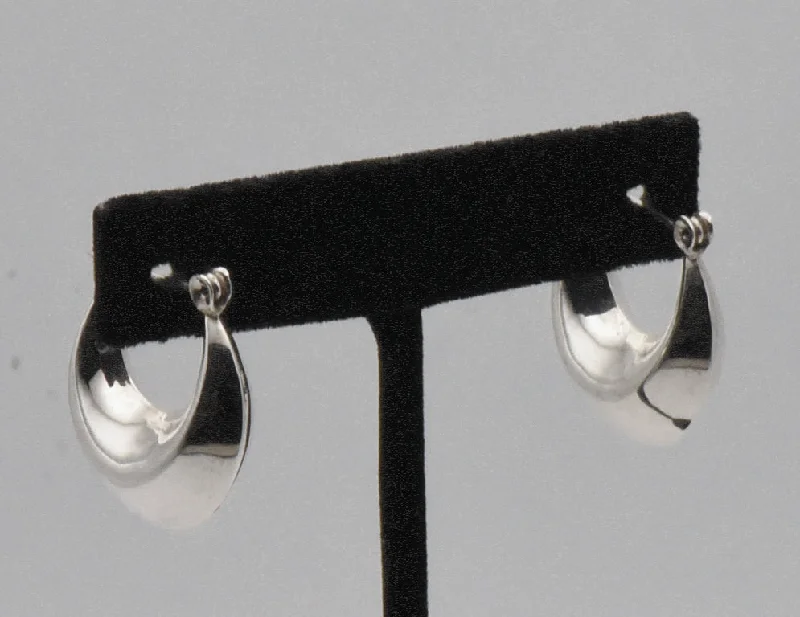 Hoop earrings with diamond-cut surfaces for added sparkle and shine-Vintage Sterling Silver Door Knocker Earrings