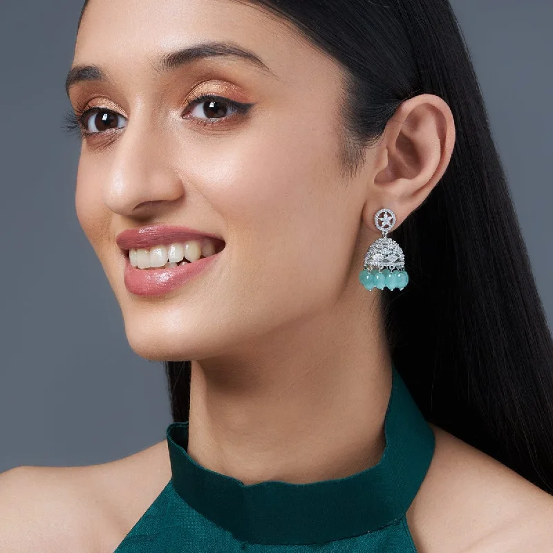 Best hoop earrings with cubic zirconia for a budget-friendly, dazzling look-Zircon Earring 155457