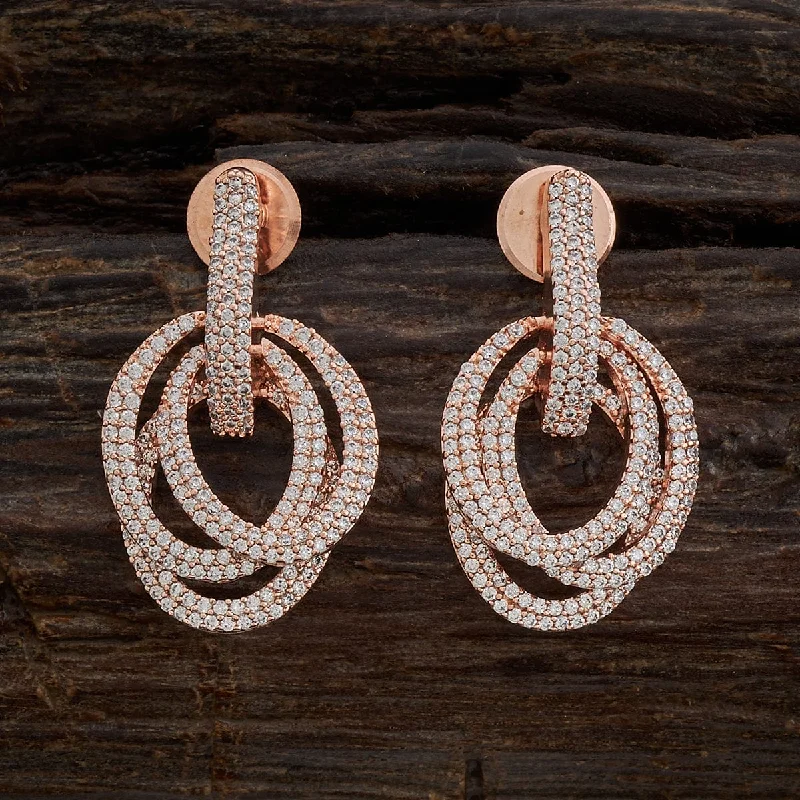 Hoop earrings with snake print designs for an edgy, wild appearance-Zircon Earring 161791