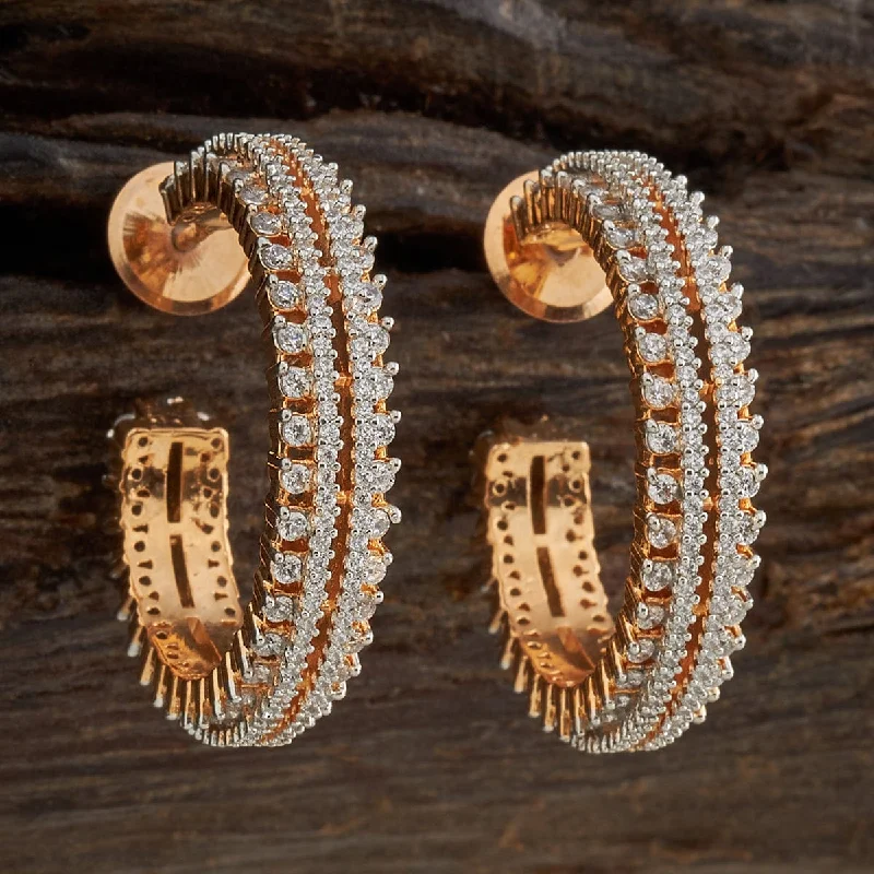 Best hoop earrings with crescent-shaped designs for a bold, moon-inspired style-Zircon Earring 163893