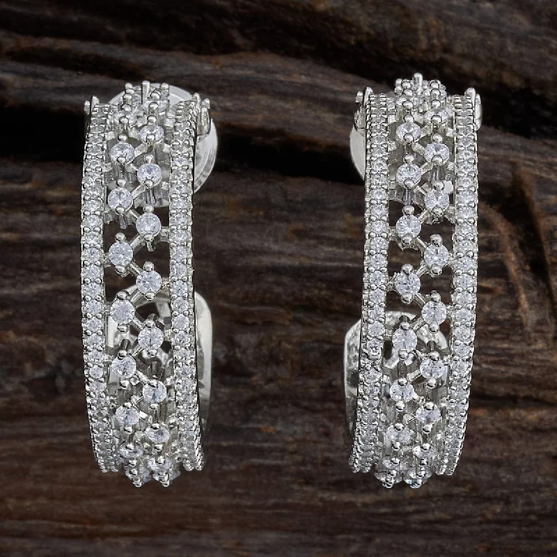 Best hoop earrings with cubic zirconia for a budget-friendly, dazzling look-Zircon Earring 169439