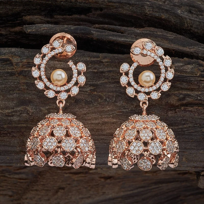 Best hoop earrings with braided leather for a rustic, stylish finish-Zircon Earring 169451