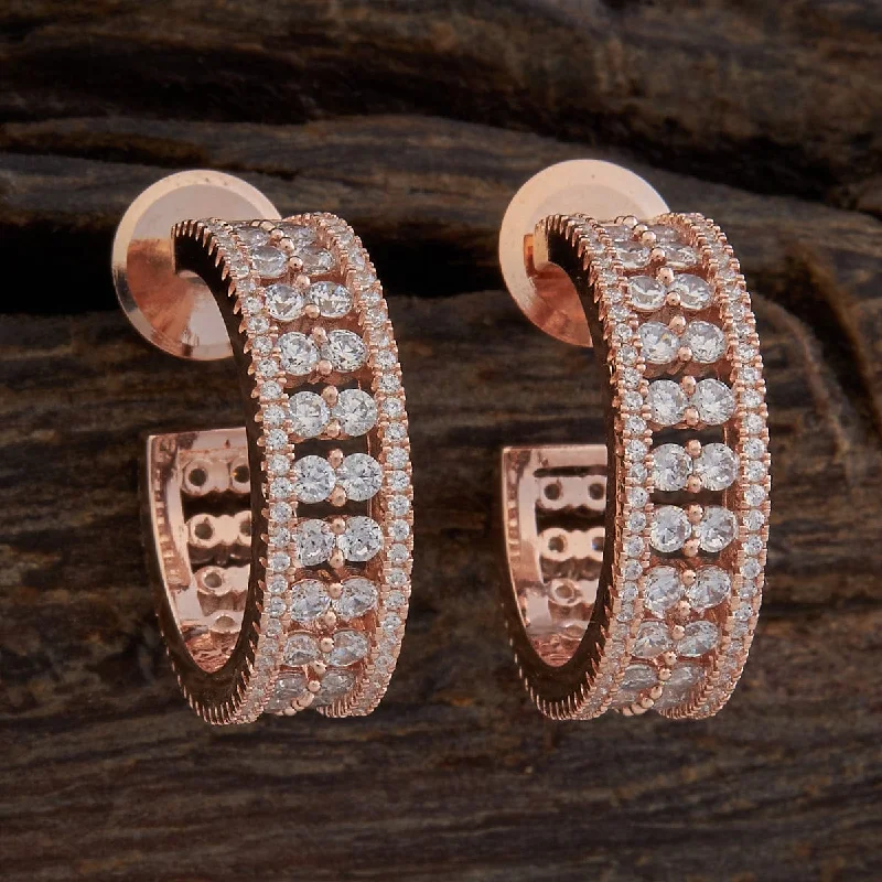 Best hoop earrings with enamel details for a colorful and modern look-Zircon Earring 175715